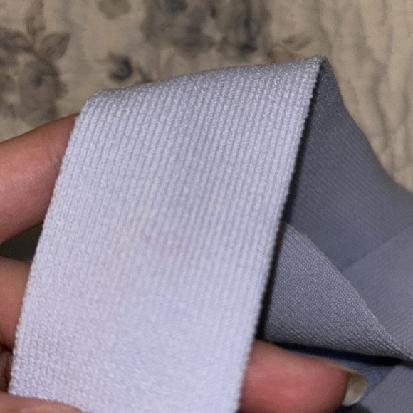 Aritzia Sculpt knit Criss Cross Top (light blue) - Picture 3 of 7